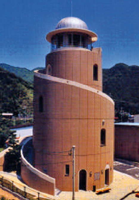 Emergency shelter building that also acts as community centre & Museum for Disaster Prevention. Kisei, Mie Prefecture, Japan.
