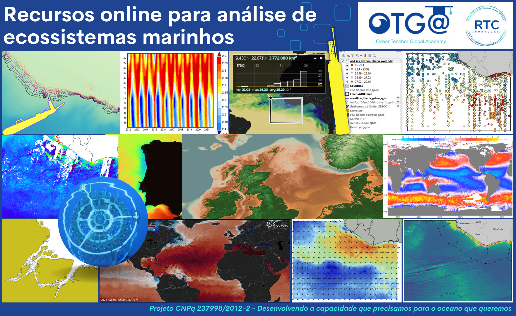 Recursos online para análise de ecossistemas marinhos (1º turma)