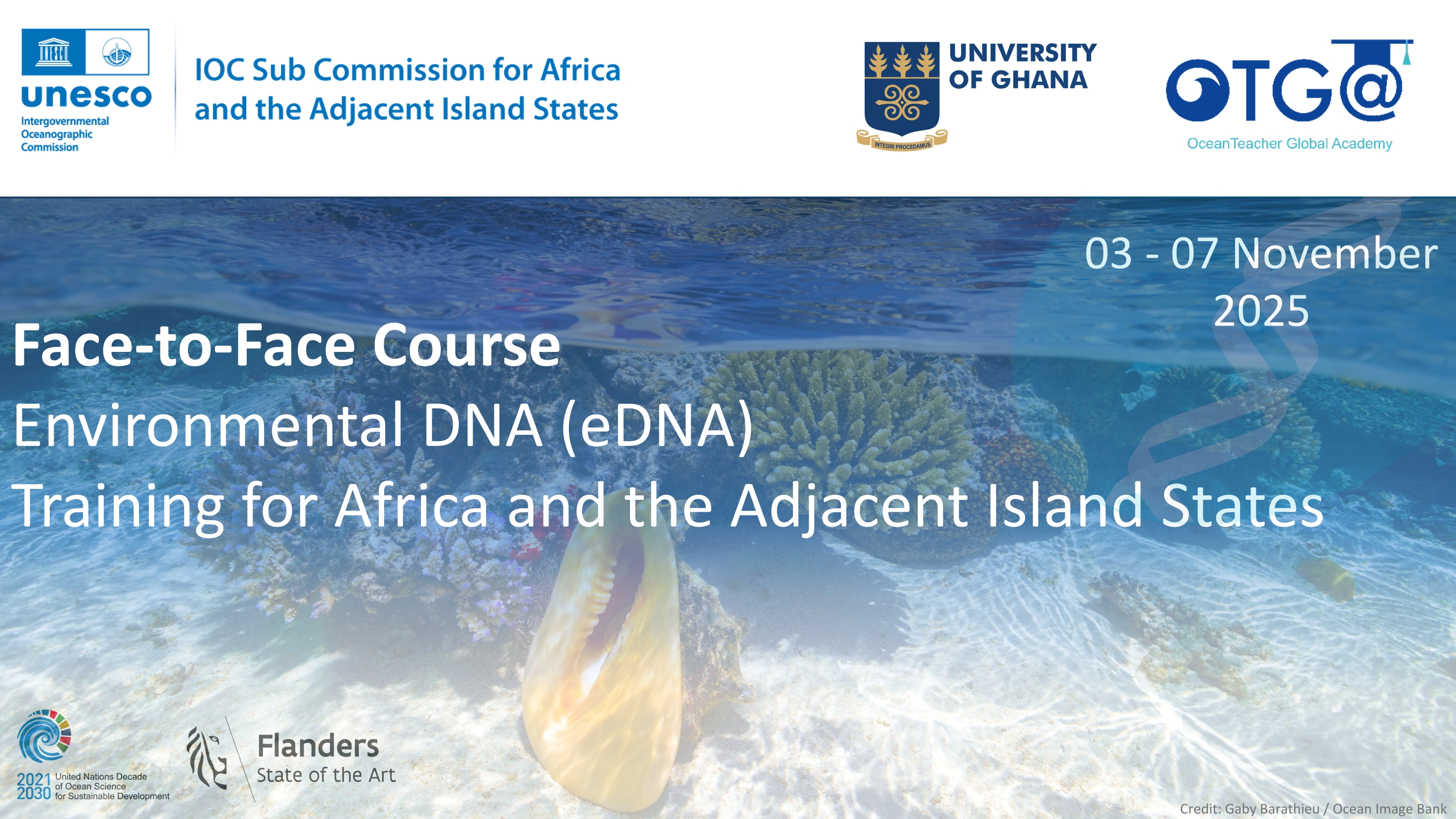 Environmental DNA (eDNA) Training for Africa and the Adjacent Island States