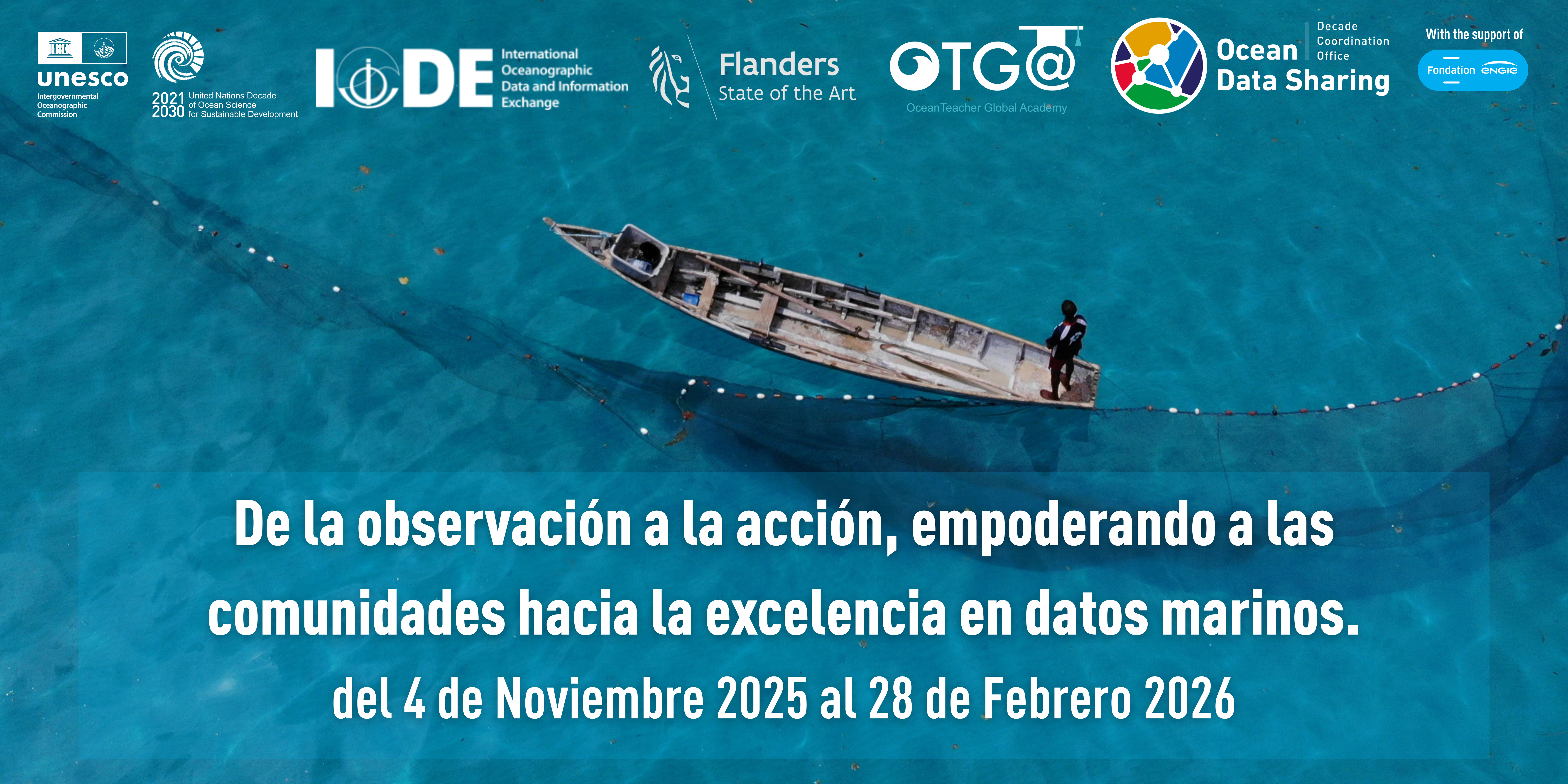 De la observación a la acción, empoderando a las comunidades hacia la excelencia en datos marinos.